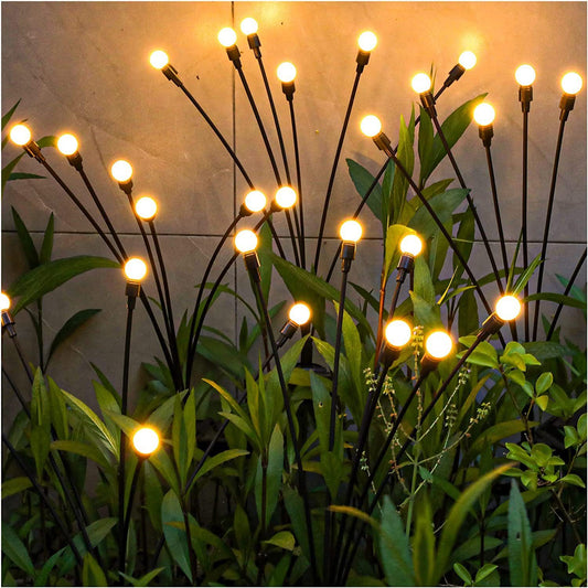 Zonne-Tuinverlichting Vuurvliegjes – 6 t/m 10 Lampjes | Warm Wit of Multikleur | Sfeerverlichting voor Buiten met Bewegende Effecten