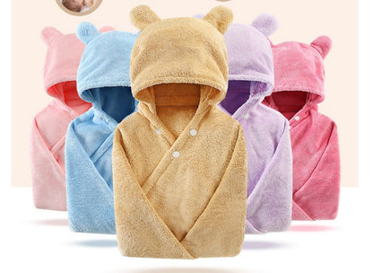 Mirabelle – Hooded Badhanddoek voor Baby's van Katoen