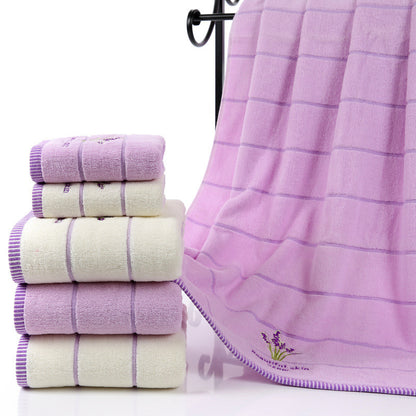 Coraline – Zacht Absorberend Geborduurd Gestreept Badhanddoek