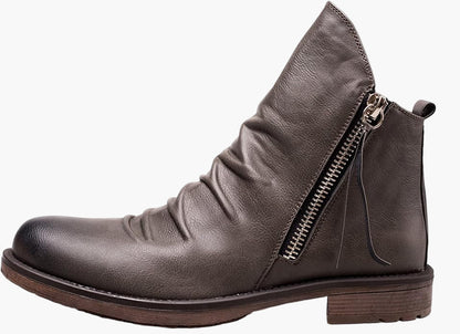 Men's Classic Ankle Boots with Side Zip – Sleek Modern Everyday Style