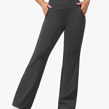 Women's Flared Yoga Lounge Pants with Pockets - Comfortable Everyday Wear