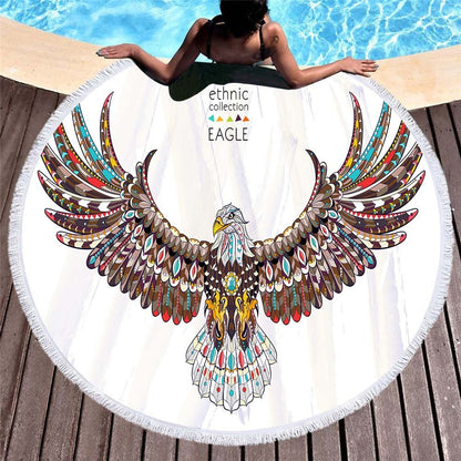 Clove – Ronde Geprinte Strandhanddoek