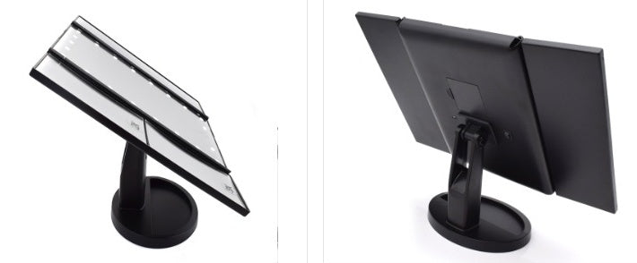 Orion – Driezijdige Opvouwbare Vergrotende Make-up Spiegel met Lamp
