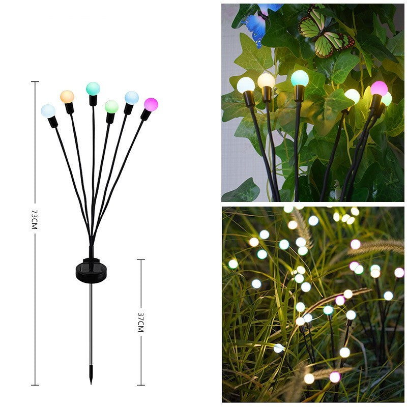 Zonne-Tuinverlichting Vuurvliegjes – 6 t/m 10 Lampjes | Warm Wit of Multikleur | Sfeerverlichting voor Buiten met Bewegende Effecten