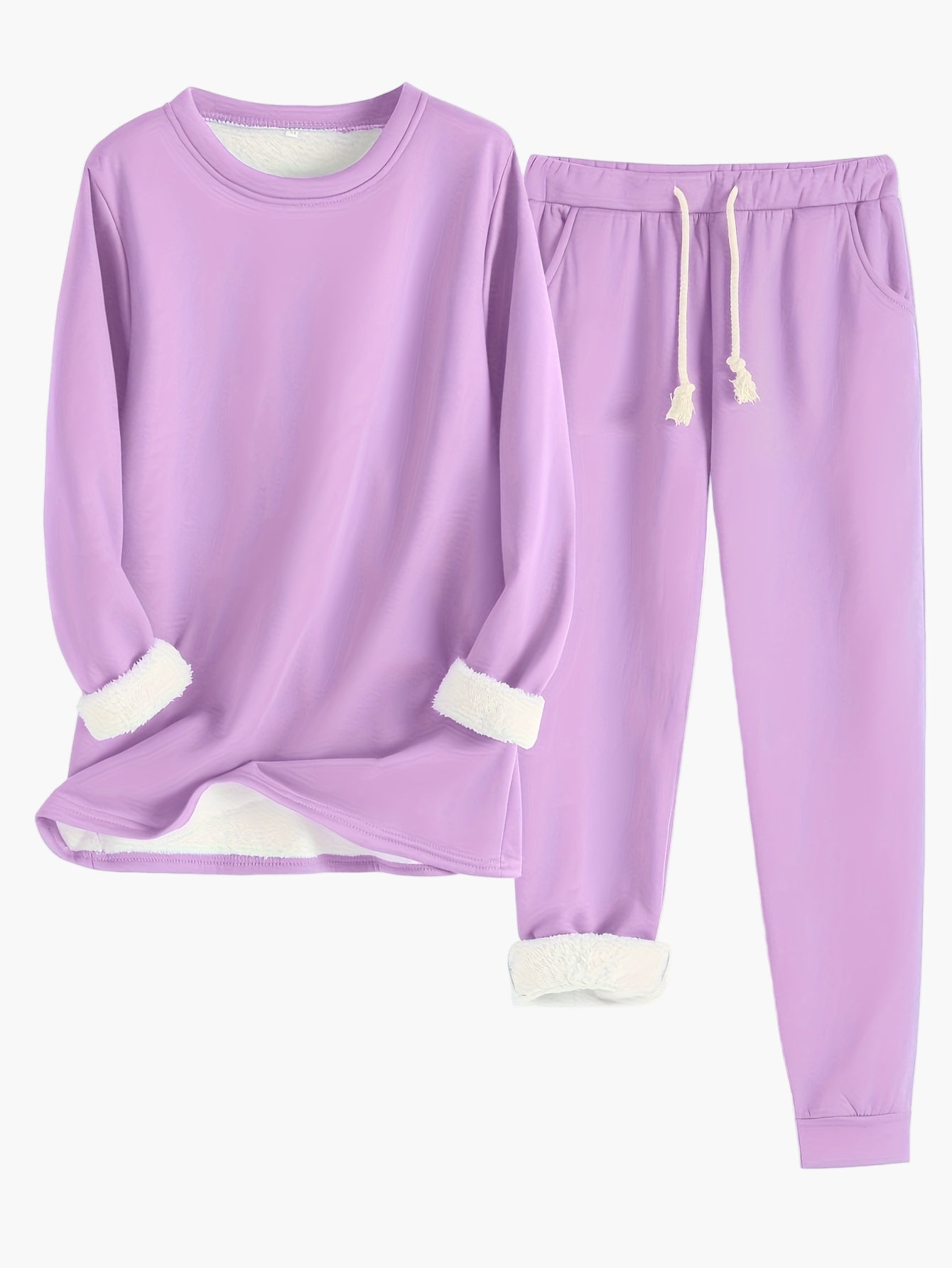 Women's Cozy Relaxed Lounge Set – Two Piece Outfit for Home & Leisure