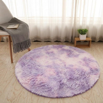 Leontine – Fluffy Rond Tapijt voor Woonkamer Decor Faux Bont Tapijt voor Kinderkamer Lang Pluche Tapijten voor Slaapkamer Modern Mat