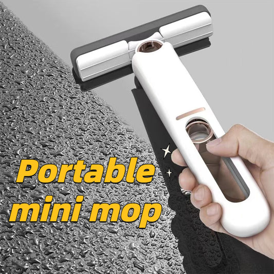 Theodosia – Draagbare Zelfknijper Mini Mop, Sterk Absorberende Mop voor Handenwasvrije Reiniging
