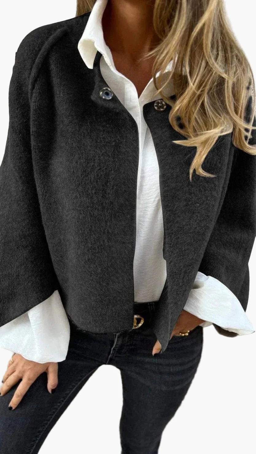 Women's Elegant Short Jacket – Classic Versatile Statement Coat for Business & Casual
