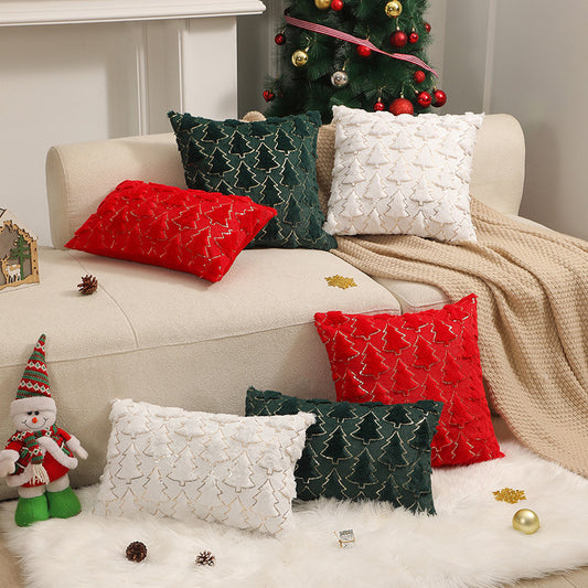 Lavinia – Plush Kussen met Kerst Ornamenten