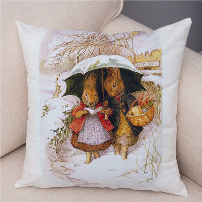Lavinia – Luxe Kussenhoes van Perzikskin Stof voor Thuisdecoratie