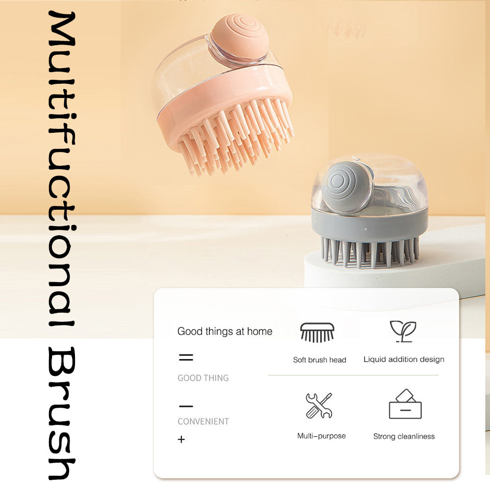Aurora – Zachte Siliconen Hoofdhuidborstel voor Massages en Schilfers