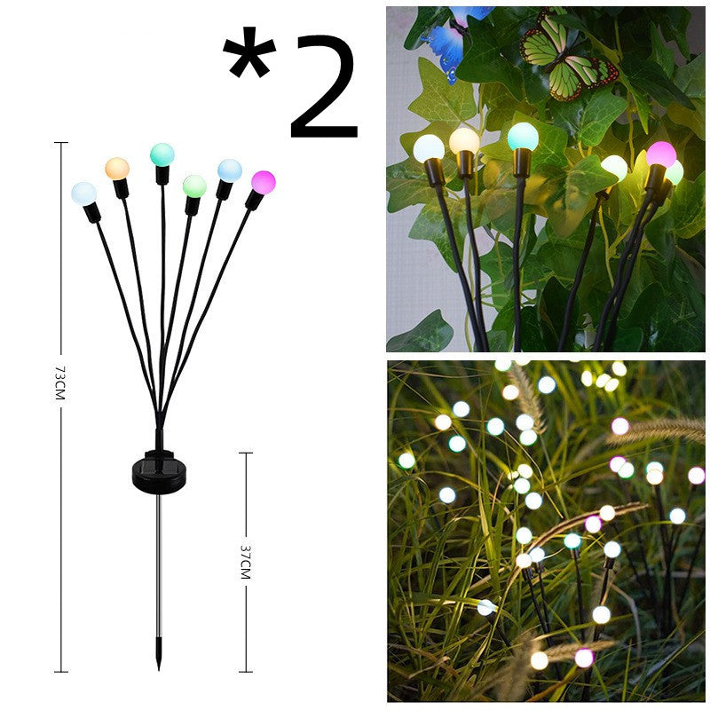Zonne-Tuinverlichting Vuurvliegjes – 6 t/m 10 Lampjes | Warm Wit of Multikleur | Sfeerverlichting voor Buiten met Bewegende Effecten