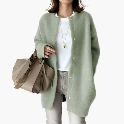 Women's Elegant Button-Up Cardigan Jacket – Casual Versatile Style