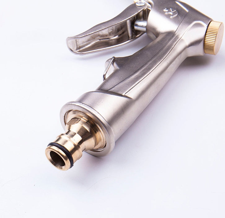 Krachtige Hogedruk Waterpistool – Metalen Spuitmond met Instelbare Waterstroom & Snelkoppeling