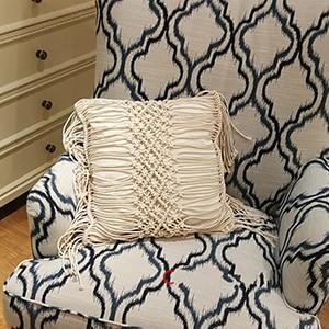 Rook – Handgeweven Macrame Katoenen Kussenhoes