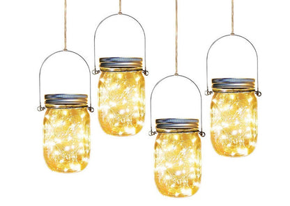 Nova – Solar Mason Jar Lichten Decoratie Buiten Hangende Lichten