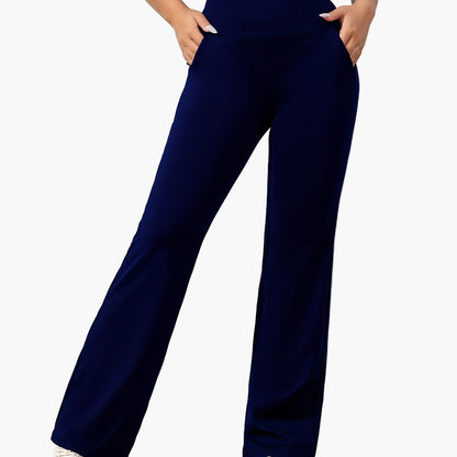 Women's Flared Yoga Lounge Pants with Pockets - Comfortable Everyday Wear