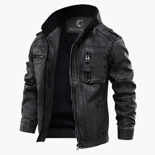 Men's Moto Biker Fashion Jacket – Casual Streetwear Style