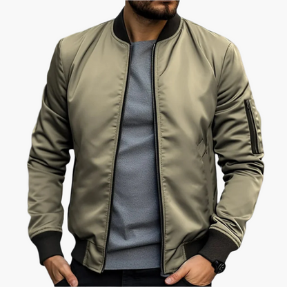 Men's Bomber Style Lightweight Transitional Jacket – Modern Casual Versatility