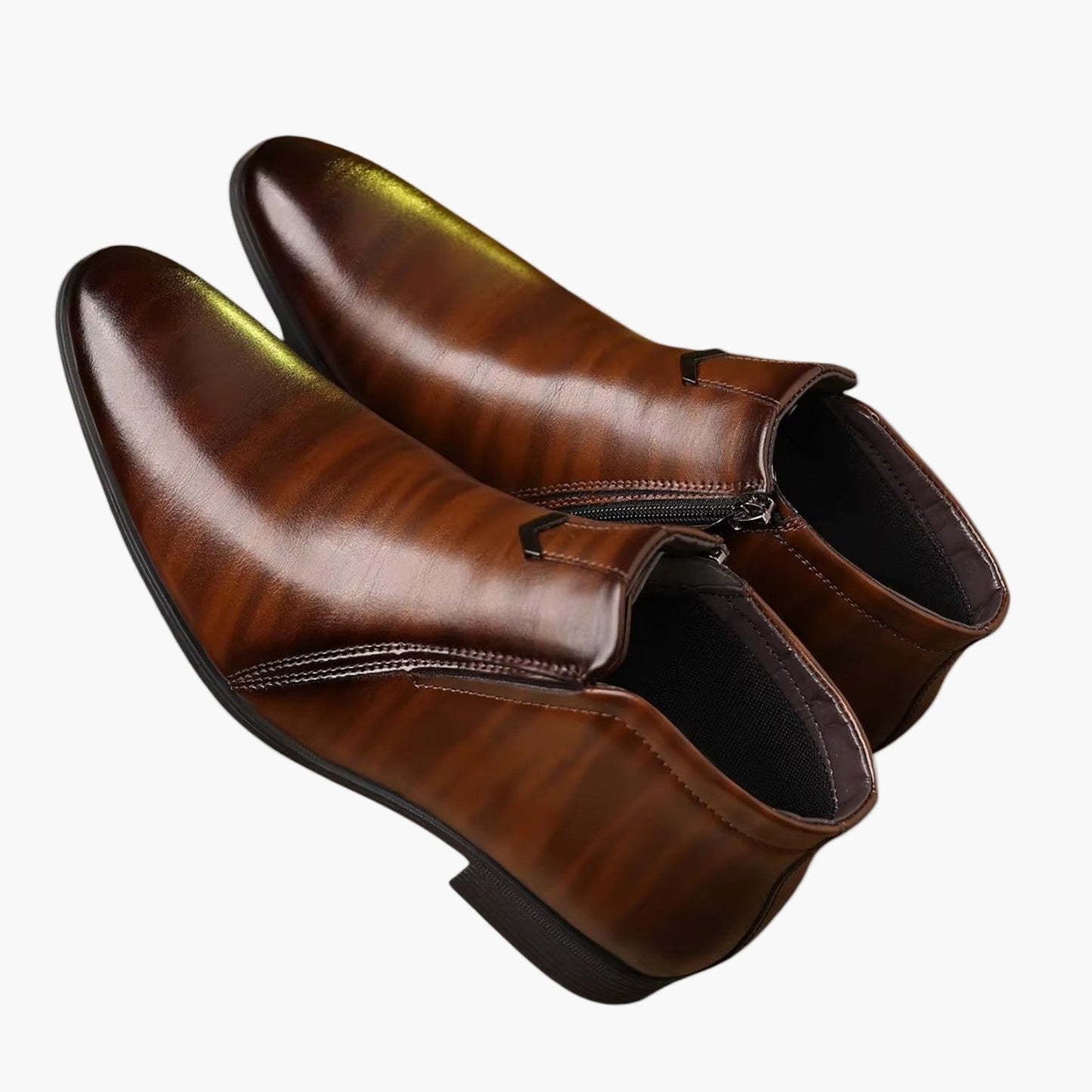 Men's Retro Dress Ankle Boots Stylish High-Top Formal Footwear