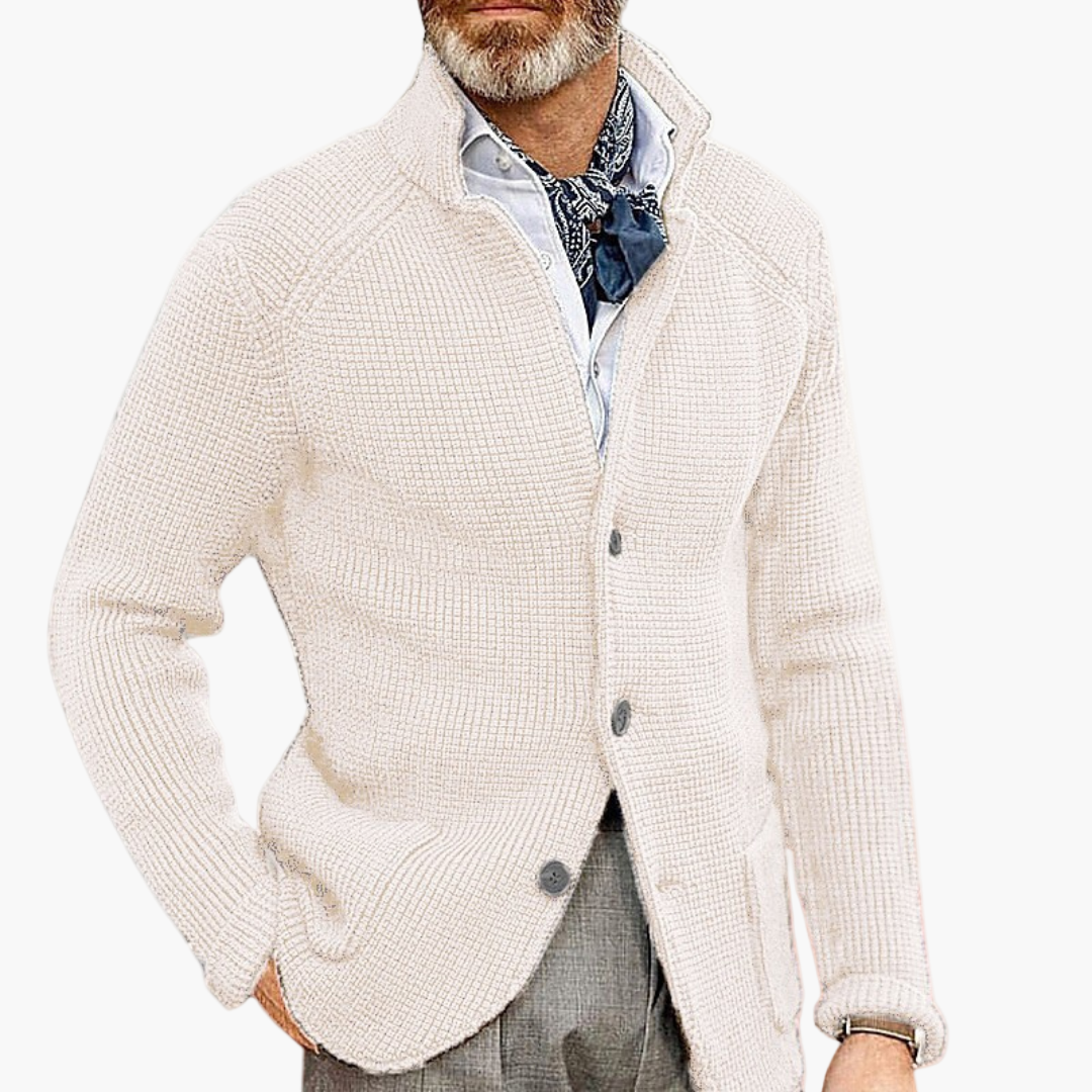 Men's Smart Casual Knitted Button-Up Cardigan for Versatile Everyday Style