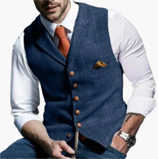 Men's Vintage Waistcoat Classic Tailored Vest for Formal and Casual Outfits