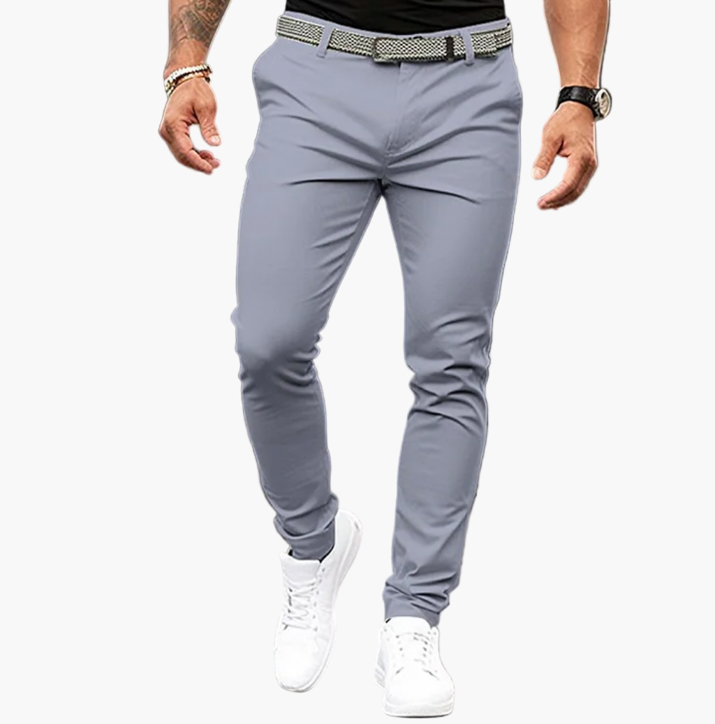 Men's Slim Fit Stylish Trousers for Versatile Everyday and Formal Wear