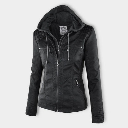 Women's Hooded Fashion Autumn Jacket with Zipper – Versatile & Stylish Outerwear