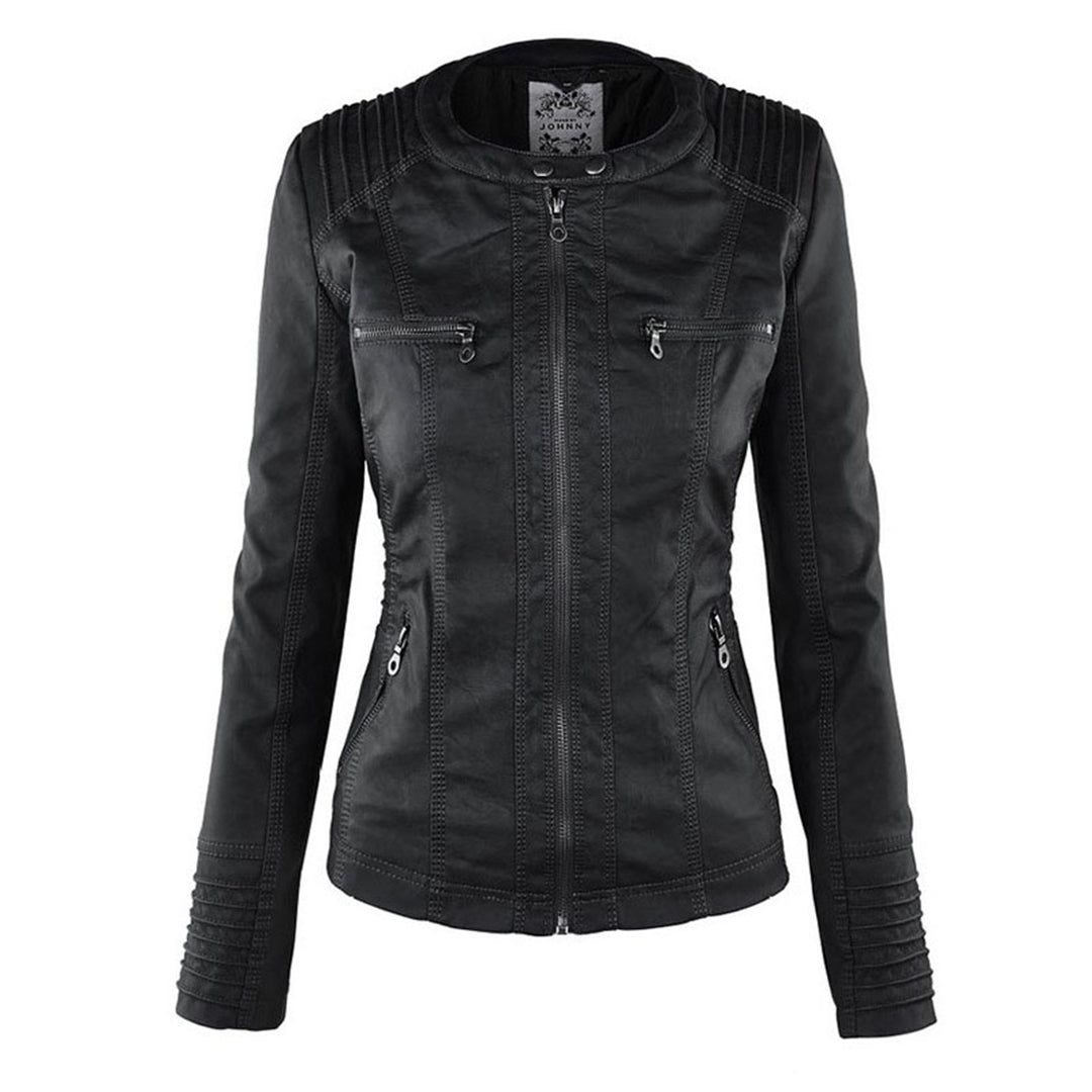 Women's Urban Hooded Moto Jacket – Stylish All-Weather Everyday Outerwear