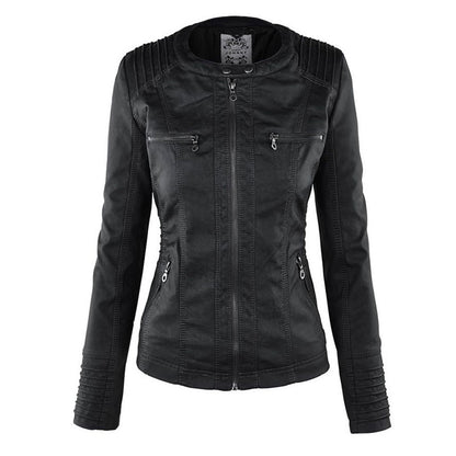 Women's Urban Hooded Moto Jacket – Stylish All-Weather Everyday Outerwear
