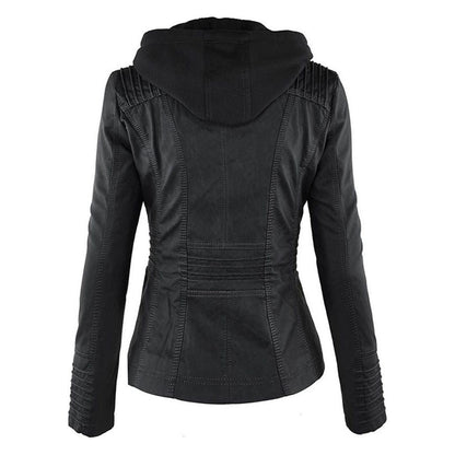 Women's Hooded Fashion Autumn Jacket with Zipper – Versatile & Stylish Outerwear