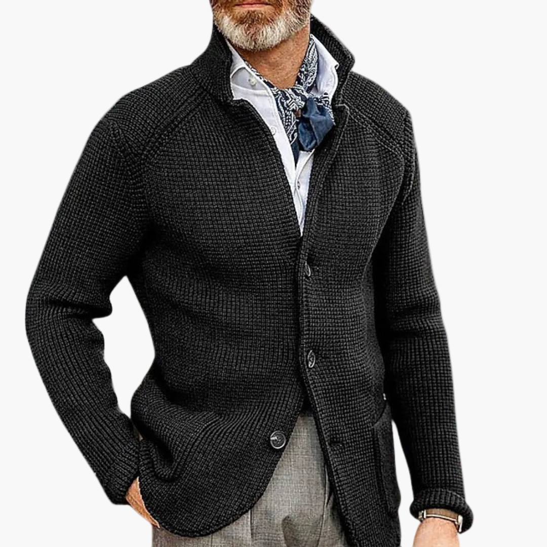 Men's Smart Casual Knitted Button-Up Cardigan for Versatile Everyday Style