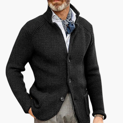 Men's Smart Casual Knitted Button-Up Cardigan for Versatile Everyday Style