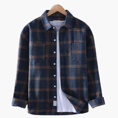 Men's Casual Plaid Button-Up Shirt for Everyday Style