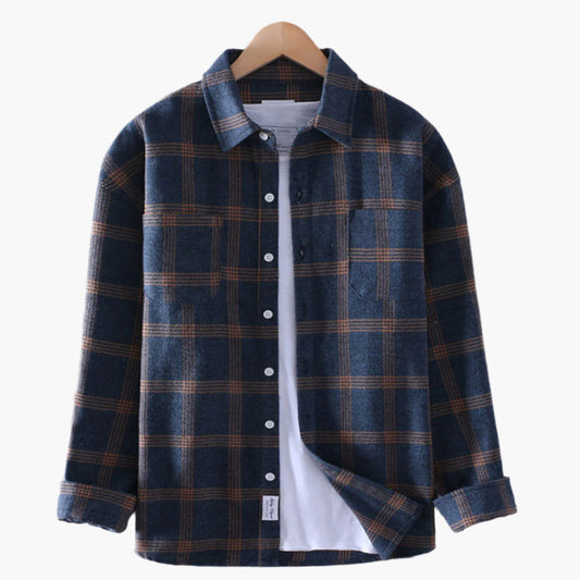 Men's Casual Plaid Button-Up Shirt for Everyday Style