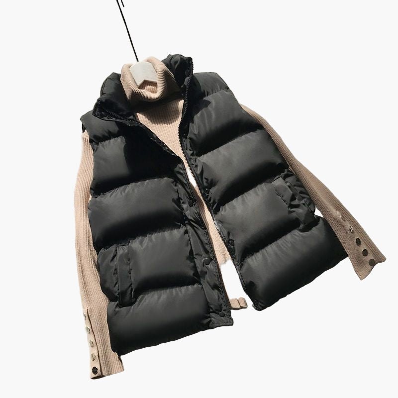Women's Stylish Padded Outdoor Vest – Windproof & Warm Casual Layer