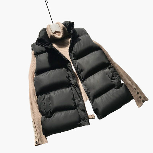 Women's Stylish Padded Outdoor Vest – Windproof & Warm Casual Layer