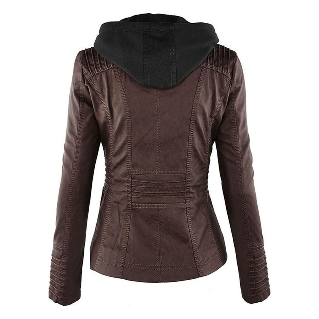 Women's Hooded Fashion Autumn Jacket with Zipper – Versatile & Stylish Outerwear