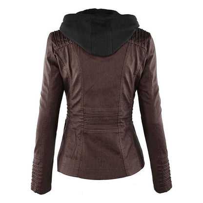 Women's Hooded Fashion Autumn Jacket with Zipper – Versatile & Stylish Outerwear