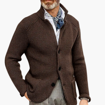 Men's Smart Casual Knitted Button-Up Cardigan for Versatile Everyday Style