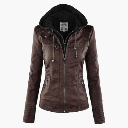 Women's Hooded Fashion Autumn Jacket with Zipper – Versatile & Stylish Outerwear