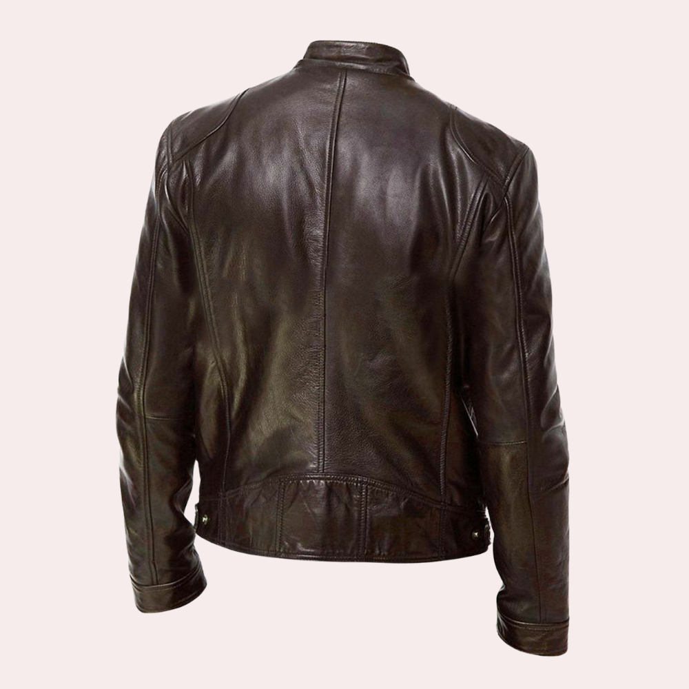 Men's Classic Biker Jacket for Versatile Everyday Style
