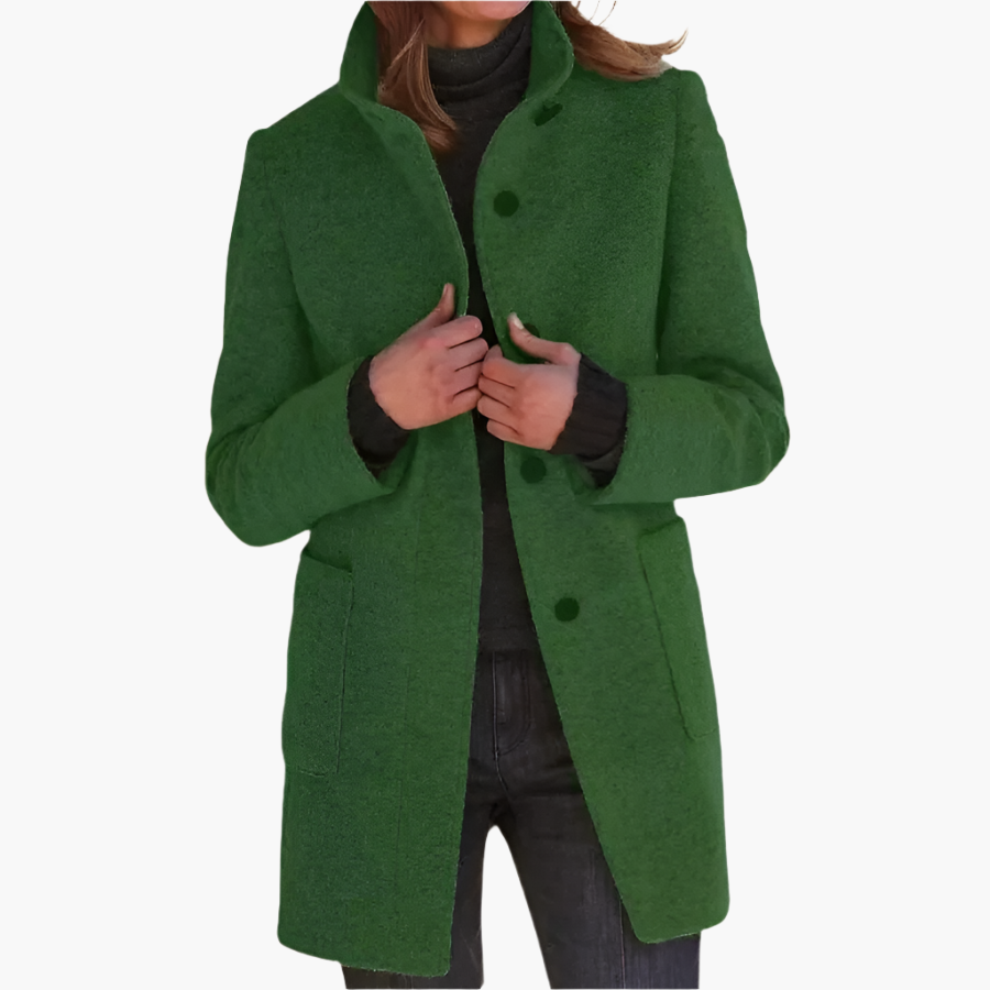 Women's Elegant Stand Collar Coat | Timeless Classic Overcoat for All Seasons