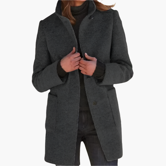 Women's Elegant Stand Collar Coat | Timeless Classic Overcoat for All Seasons