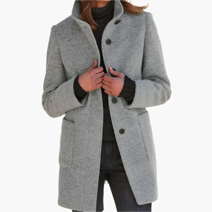 Women's Elegant Stand Collar Coat | Timeless Classic Overcoat for All Seasons