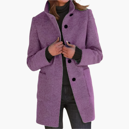Women's Elegant Stand Collar Coat | Timeless Classic Overcoat for All Seasons