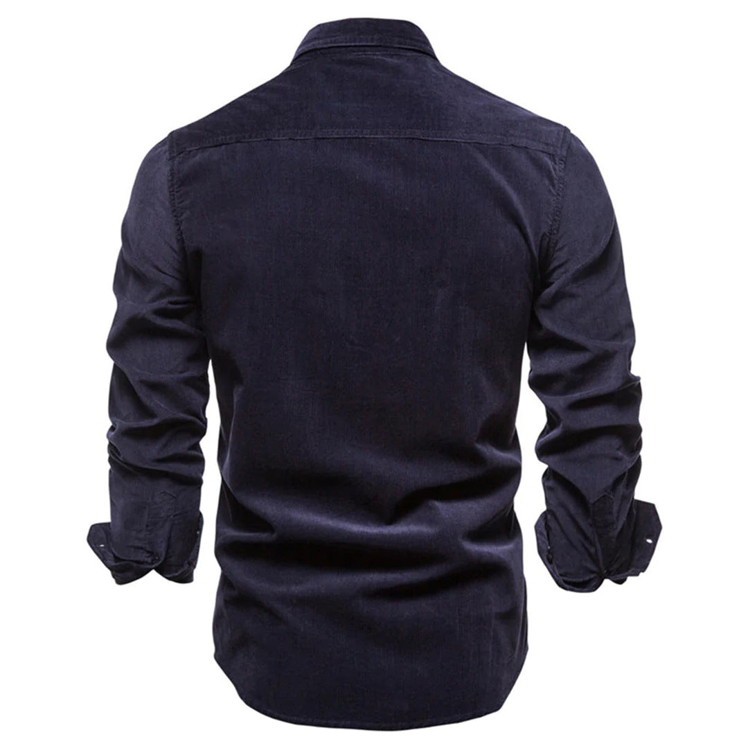 Men's Casual Slim Fit Shirt with Chest Pockets – Stylish Everyday Button-Up