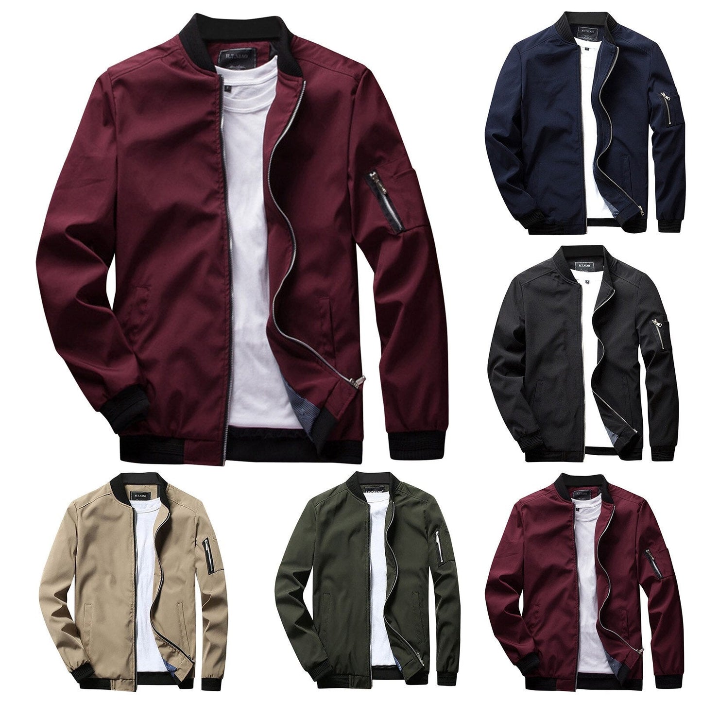 Men's Classic Bomber Jacket – Versatile Spring & Summer Lightweight Outerwear