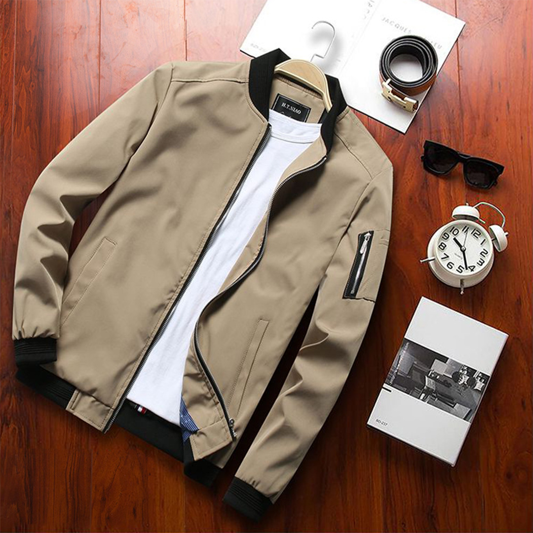 Men's Classic Bomber Jacket – Versatile Spring & Summer Lightweight Outerwear