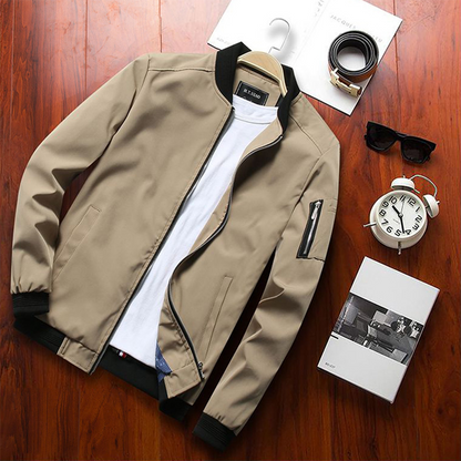 Men's Classic Bomber Jacket – Versatile Spring & Summer Lightweight Outerwear